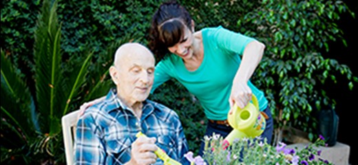 Gardiner Home patient William Cook with Amy McLean, NP