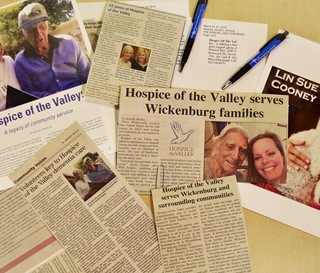 Newspaper clippings of Hospice of the Valley stories. 