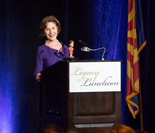 Laura Bush speaks at the Legacy Luncheon
