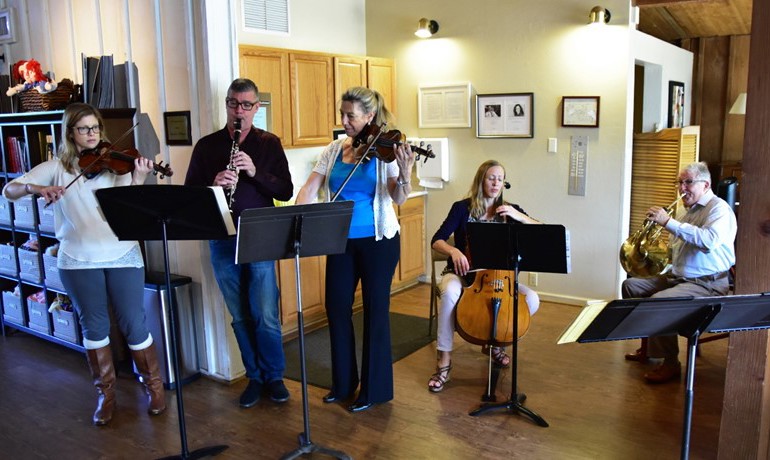 Small group of Phoenix Symphony musicians performing