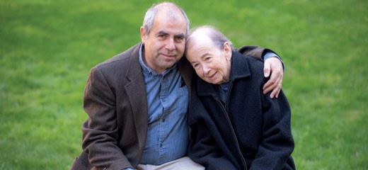 Female dementia patient with son