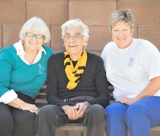 Paul Corbani with RN case manager Pamela Ryan (left) and social worker Diana Neuling.