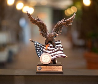 Arizona Veterans Hall of Fame Society presented Hospice of the Valley with its Copper Eagle Award.