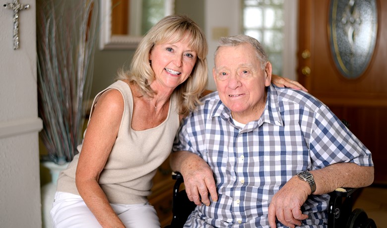 AZSC RN Martha Cocoros loves connecting with patient Curtis.