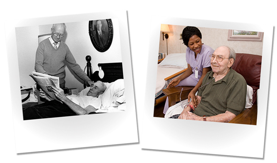 Hospice of the Valley then and now