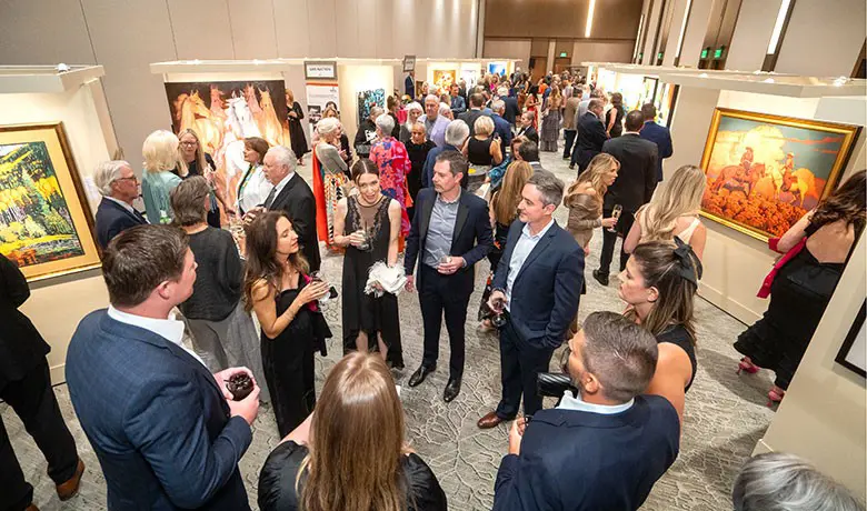 Nearly 500 people filled the ballroom at the JW Marriott Scottsdale Camelback Inn for HOV's 2025 art auction.