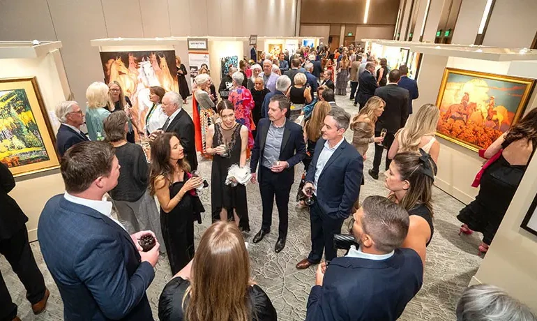 Nearly 500 people filled the ballroom at the JW Marriott Scottsdale Camelback Inn for HOV's 2025 art auction.