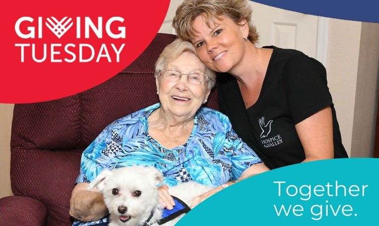 Giving Tuesday Patient with pet therapist
