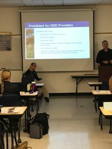 First responders in a classroom setting