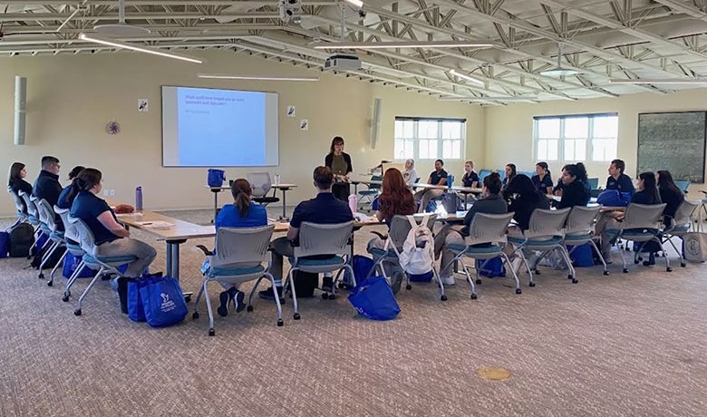 Nursing students from Creighton University spend the morning at Hospice of the Valley’s Dementia Care and Education Campus in Arcadia. Here, they learn best practices to care for patients living with dementia.