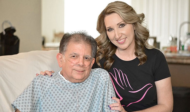 An HOV patient and HOV CNA smile together