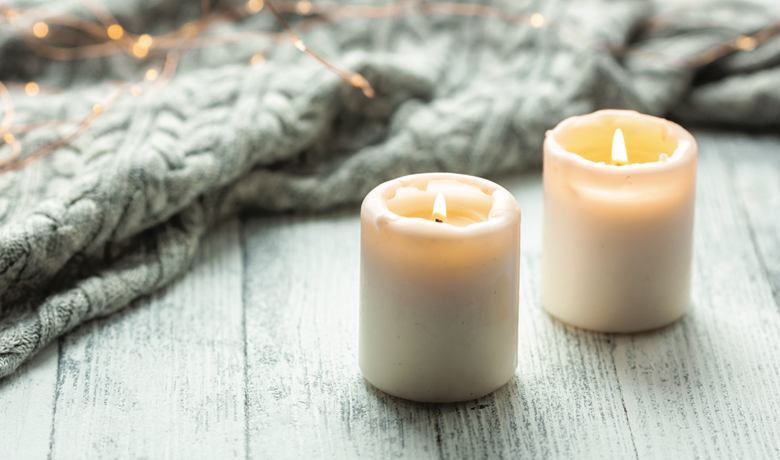 Two white candles